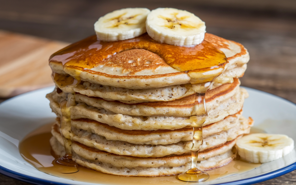 a-photo-of-fluffy-banana-oatmeal-pancake